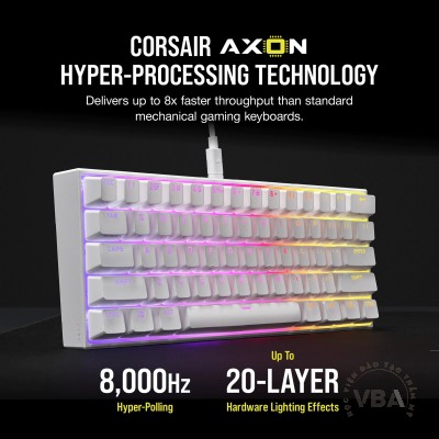 Bàn phím cơ Corsair K65 RGB MINI White